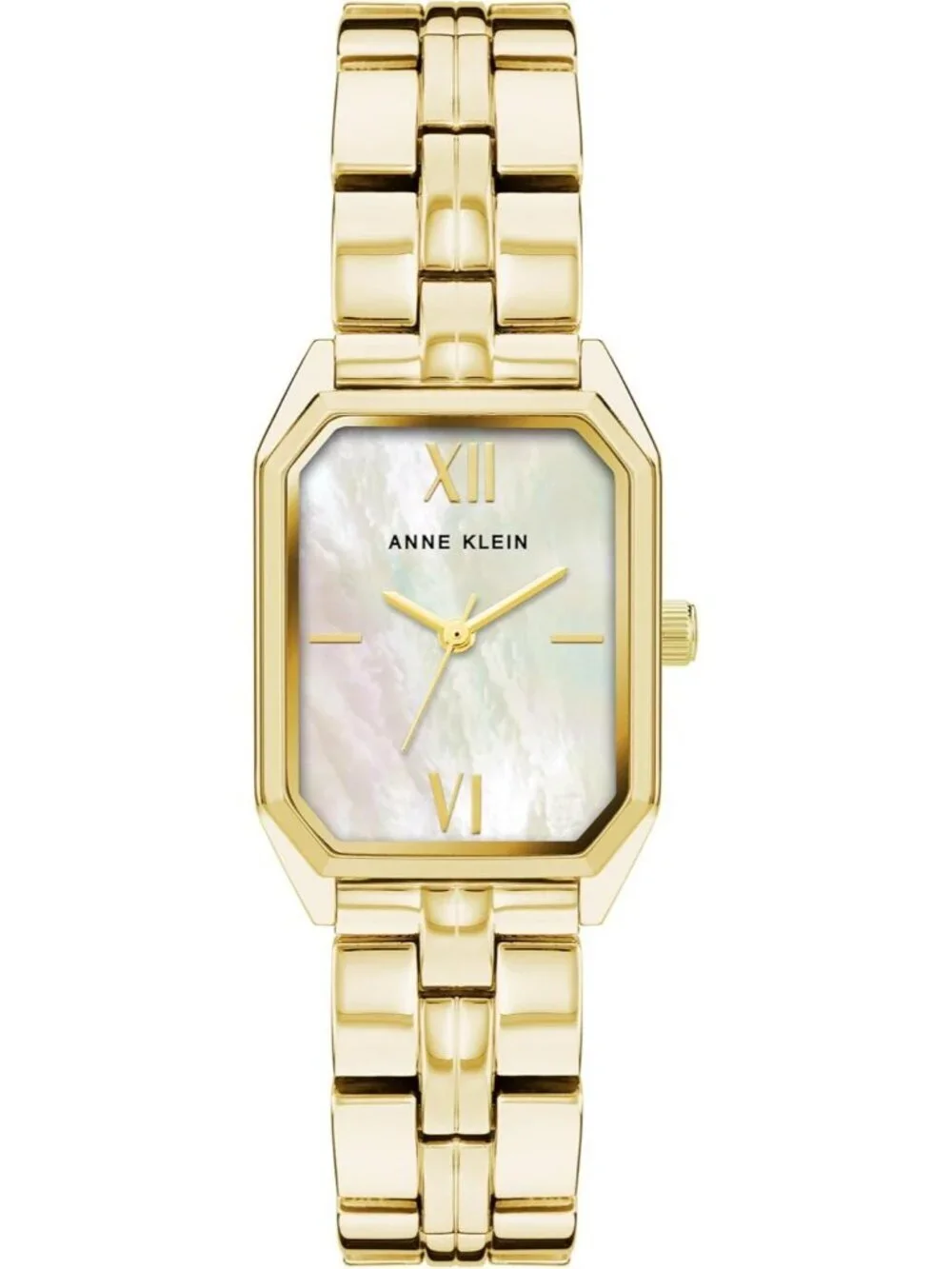 Anne Klein Women's Gold Analog Quartz Roman Numeral Octagonal Bracelet Watch